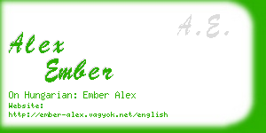 alex ember business card